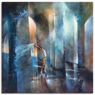 Artland Leinwandbild »Katze und Tänzerin« Katzen 1 Stk. tlg. auf Keilrahmen gespannt