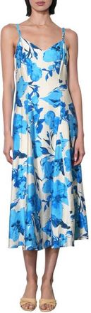Adelyn Rae Lucille Midi Dress in Electric Blue at Nordstrom, Size X-Large