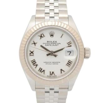 Rolex Pre-owned Datejust 28 - Dames - Vintage Horloges - Wit - ONE Size - Vintage