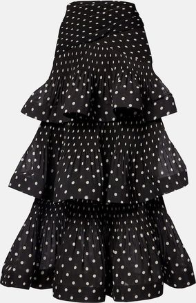 Zimmermann Falda midi escalonada con lunares