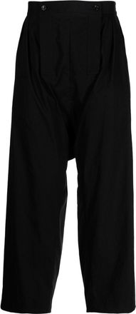 Comme Des Garçons loose-fit pleat-detail trousers - men - Nylon/Polyurethane - L - Black