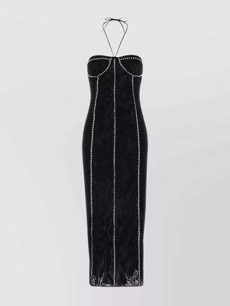 Os&eacute;ree stretch tulle midi dress
