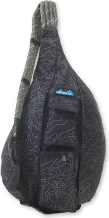 Kavu Unisex Rope Sling Bag In Black Topo