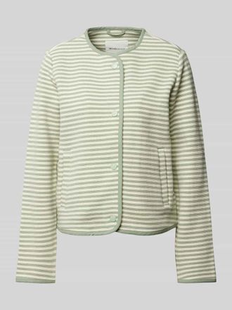 Tom Tailor Denim Regular Fit Jacke aus Baumwoll-Mix-Jacquard in Schilf, Gr&ouml;&szlig;e L