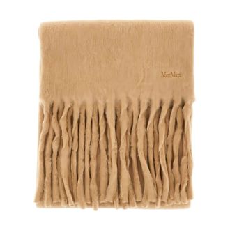 Max Mara Bufanda con flecos Osso - Accessories - Mujer - Marr&oacute;n - ONE SIZE