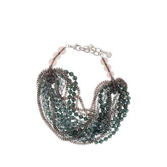 Emporio Armani Faceted beads multi-strand necklace Woman One Size