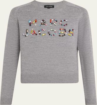 Marc Jacobs Gem Logo Knit Crewneck Sweater