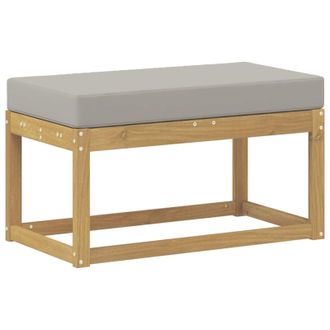 vidaXL Banco De Taburete Exterior Con Coj&iacute;n Blanco 80 X 43 X 45 Cm Vidaxl