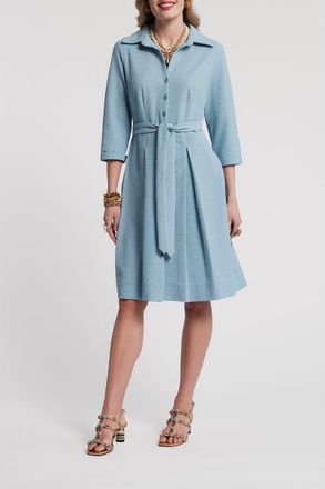 Frances Valentine Bellini Dress Waffle Weave Textured Poly in Air Blue at Nordstrom, Size X-Small