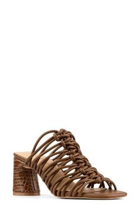 Donald J Pliner Vyta Strappy Block Heel Sandal in Saddle at Nordstrom, Size 9.5