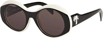 Palm Angels Ladies Black Round Sunglasses PERI027SDOYLE 0107