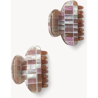 Machete Jewelry Twin Heirloom Claws in Brown Shell Checker at Nordstrom