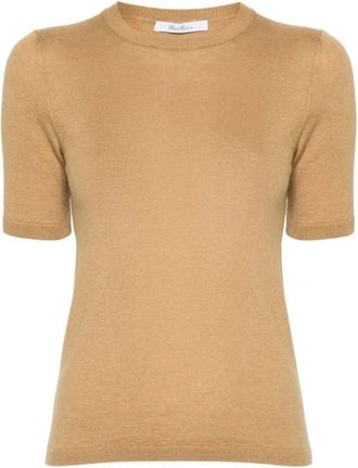 Max Mara Truien & Vesten, Dames, Bruin, M, Kasjmier, Warren Zijde Kasjmier Trui Vrouwen