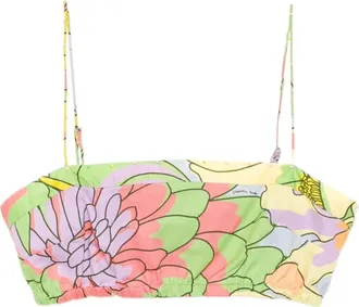 Farm Rio Farm Rio, Tops, Dames, Veelkleurig, S, Katoen, Spring Affair Beaded Crop Top