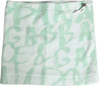 Dolce & Gabbana Men White Logo Print Nylon Neck Warmer Hat