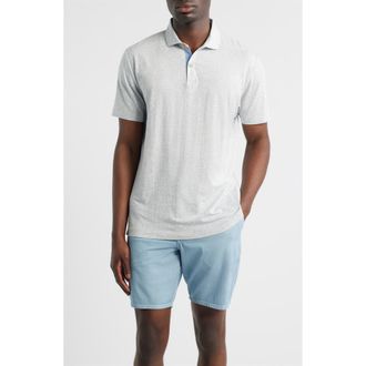 Johnnie-O Starnes Heathered Cotton Blend Polo in Light Gray at Nordstrom, Size Xx-Large