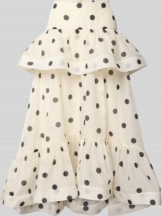 Vero Moda Ausgestellter Maxi-Rock mit Volants Modell DOROTHY in Offwhite, Gr&ouml;&szlig;e XL