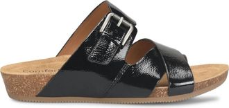 COMFORTIVA Womens Gervaise Medium Sandal In Black Patent