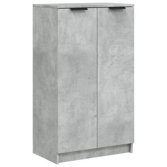 Berkfield Home Shoe Cabinet Concrete Grey 59x35x100 cm Engineered Wood | Size: 59 x 35 x 100 cm