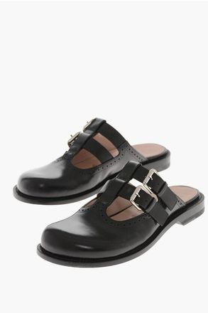 Loewe Mules Mary Jane in Pelle Spazzolata taglia 37