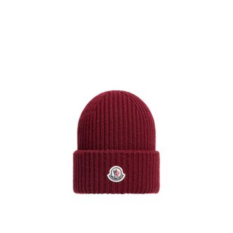 Moncler Moncler Wool & Cashmere Beanie, Men, Purple, Size: One Size