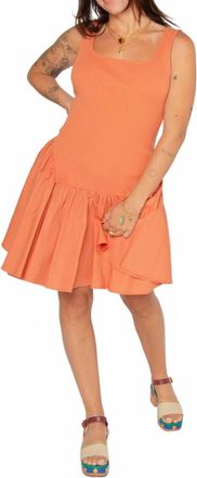 Esth&eacute; Ribbed Cotton-Poplin Mini Dress In Cork