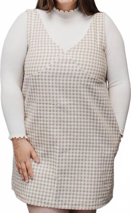 Wishlist Get It Right Gingham Mini Dress In White