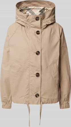 Barbour Jacke mit Tunnelzug am Saum Modell BHODY in Kitt, Größe 34