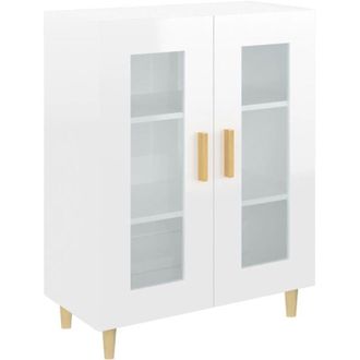 vidaXL Sideboard High Gloss White 69.5x34x90 cm Engineered Wood Vidaxl