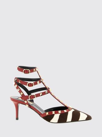 Valentino Garavani Rockstud Animal Print Slingback Pumps