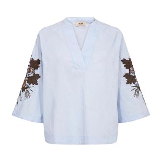 Mos Mosh MOS Mosh, Dames, Blouses & Shirts, Blauw, Maat: XS