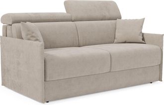 Divani.Store Miryam Sof&aacute; Cama Con Reposacabezas Reclinables En Suave Tejido Antimanchas T31 149 Cm Topo