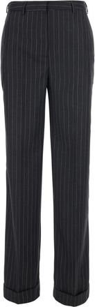 Semicouture Lola Broek - Dames - Straight fit broeken - Grijs - M - Wol - Broeken