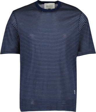 Ami De Coeur Gestreept T-Shirt - Heren - T-shirts - Blauw - M - Katoen - Tops