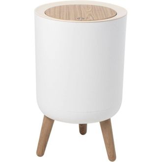 OEM Papelera De Suelo Para Ba&ntilde;o Malmo Touch De 7 L, Color Madera