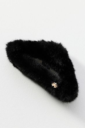 Lele Sadoughi Faux Fur Hair Claw Clip