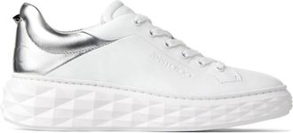Jimmy Choo London Diamond Maxi/F II leather sneakers - women - Lambskin/Sheepskin/Calf Leather/Rubber - 39,5 - White