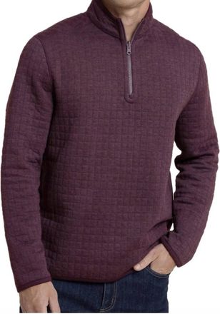 Southern Tide Fairwood Reversible Quarter Zip In Merlot