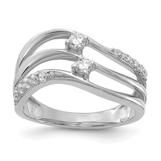 Diamond2Deal 14k Gold Lab Grown Diamond Wedding Band Ring 0.3Ct Clarity- VS Color- G-H