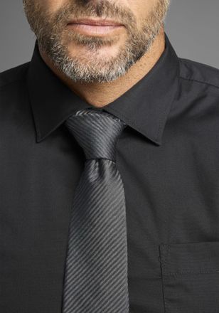 Man's World Krawatte MANS WORLD, Herren, anthrazit, Web, Kunstfaser, gemustert, gestreift, leicht gl&auml;nzend, Krawatten Krawatte