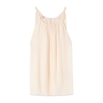 Oltre Viscose Top - Dames - Tops zonder mouwen - Wit - L - Satijn - Tops