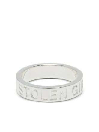 Stolen Girlfriends Club clean logo ring - unisex - Recycled Sterling Silver - L