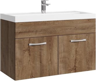 Badplaats Badplaats Conjunto De Muebles De Ba&ntilde;o Paso 01 80 X 40 Cm - Roble