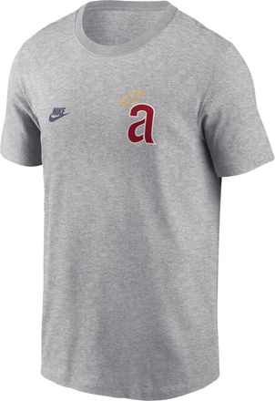 Nike California Angels Cooperstown 2-Hit Large Logo Nike Mens MLB T-Shirt in Grey | N19906GA93-VFA