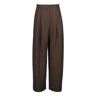 Zenggi Zenggi - Japanese Crepe Jade Pants - Dames - Broeken - Bruin - Maat: 2XL Poliester