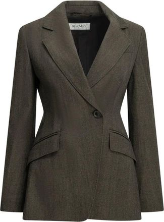 Max Mara MXM Neutro Blazer - Dames - Jassen - Zwart - Maat: XS Wol