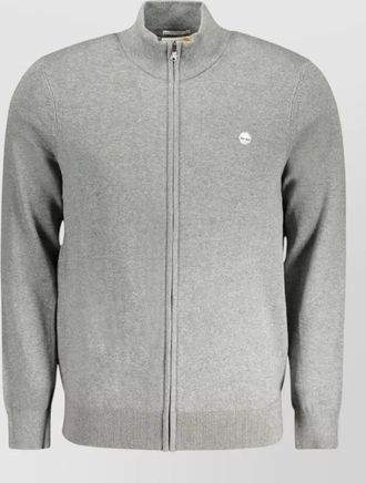 Timberland cotton ribbed full-zip cardigan