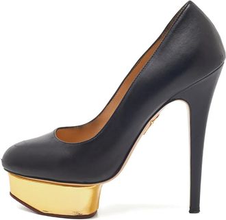Charlotte Olympia Pre-owned 140mm leather platform pumps - Black