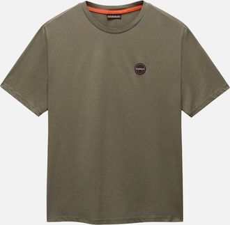 Napapijri Mens Napapijri S-Badge T-Shirt - Tan - Size: 42