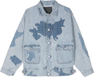 Levi's patchwork-design denim jacket - men - Cotton/RDS Product Name: BLACK ORCHID EDP Division: TF (TOM FORD BEAUTY) ALCOHOL DENAT. - M - Blue